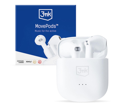 Słuchawka bezprzewodowa 3MK MovePods White 5903108487832